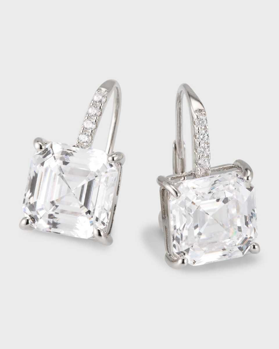 Asscher-Cut Cubic Zirconia Drop Earrings